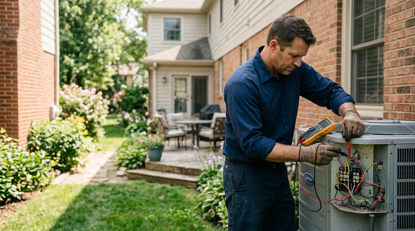 HVAC technician working near Defiance, IA